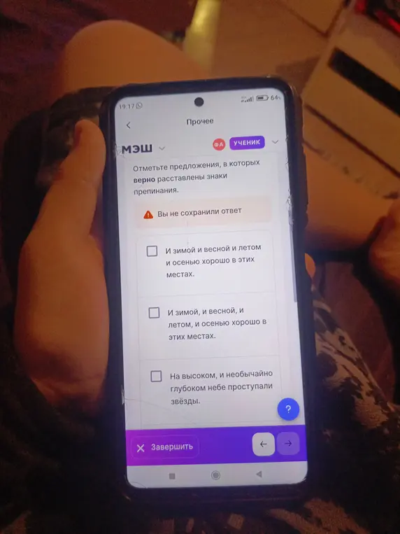 Выбери предложения, в которых верно расставлены знаки препинания
