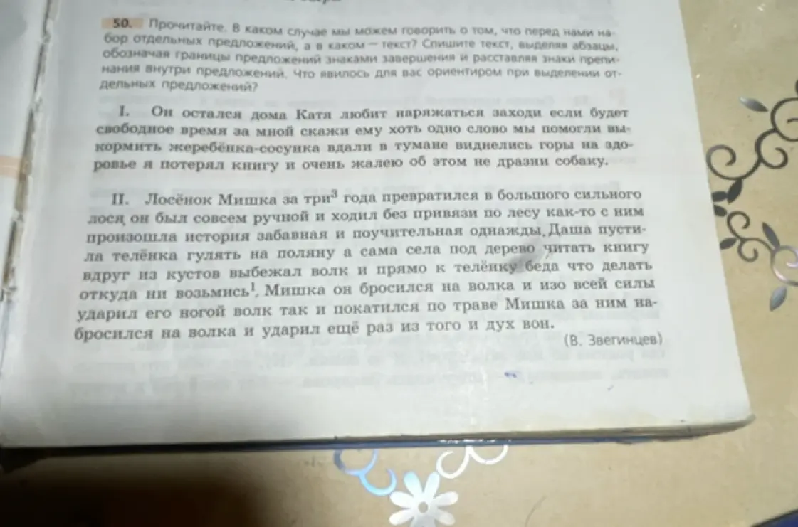Можешь ли ты прочитать текст и определить, в каком случае можно говорить о наборе отдельных предложений, а в каком – о тексте?