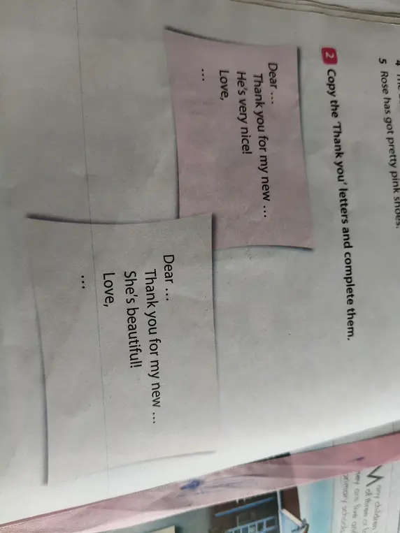 Можешь заполнить пропуски в письмах со словами 'Thank you'?