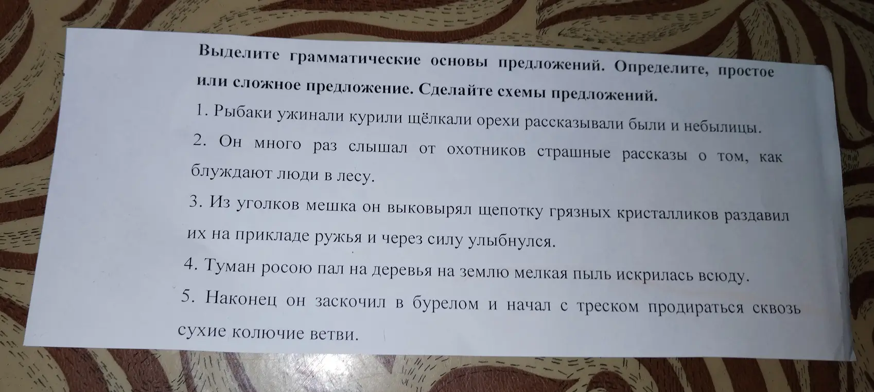 Выдели грамматические основы, определи тип и составь схемы предложений в упражнении 1.