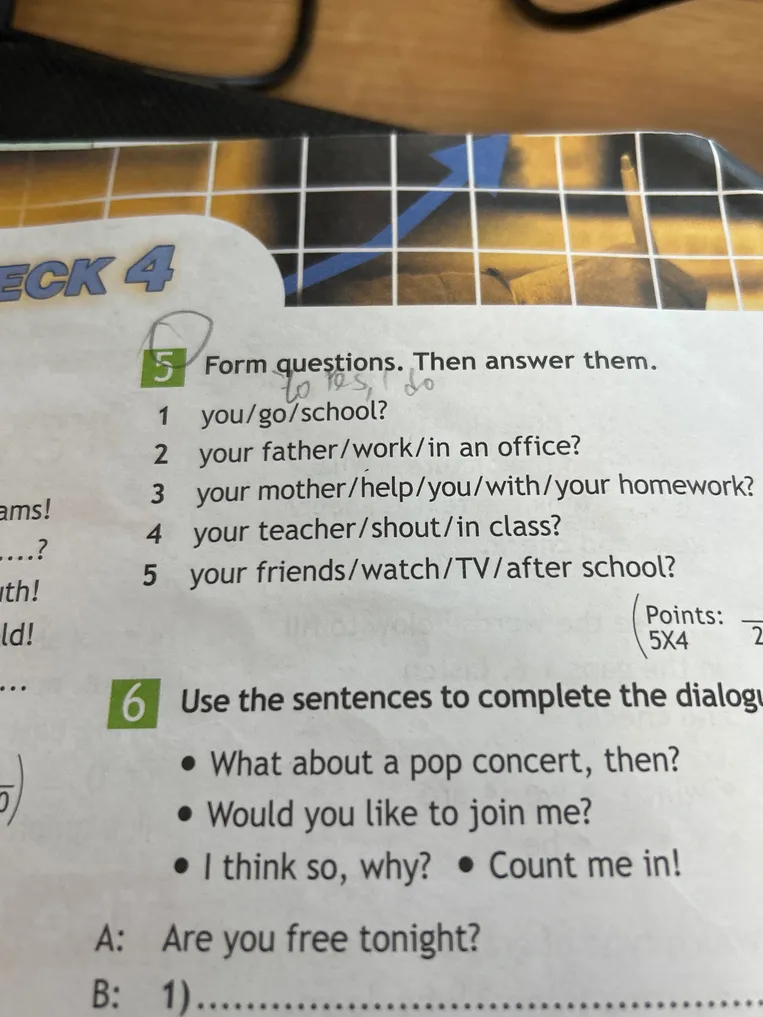 Form questions. Then answer them. you/go/school?