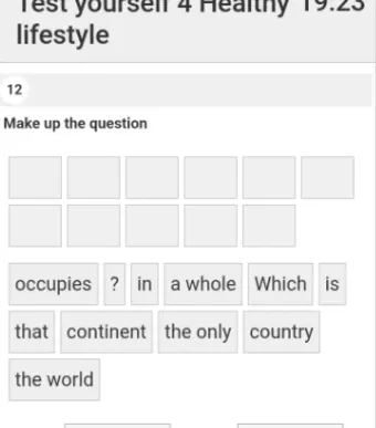 Make up the question