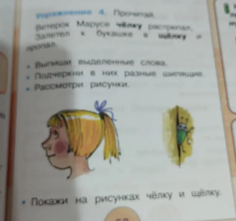 Прочитай стихотворение «Ветерок Марусе чёлку растрепал, залетел к Букашке в щёлку и пропал» и выполни задания.