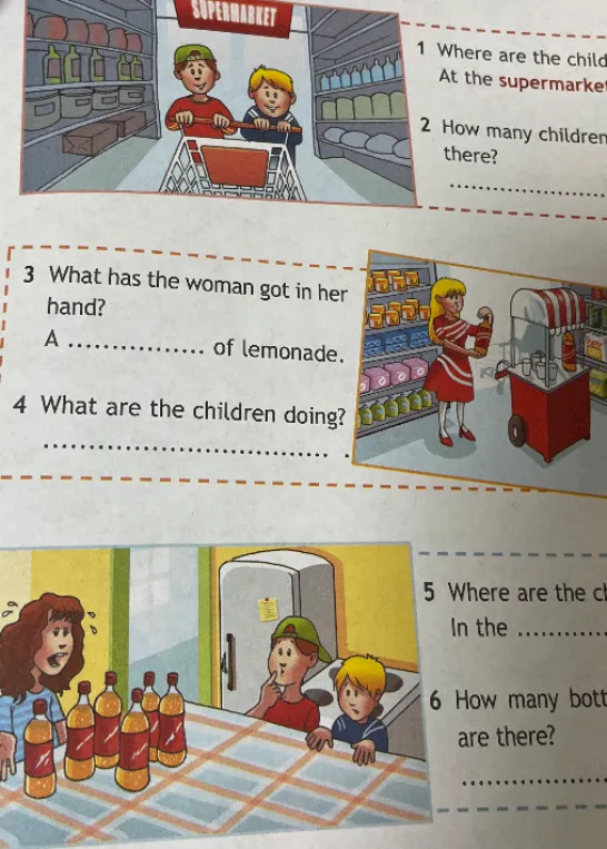 Ответьте на вопросы по картинке: Where are the children?