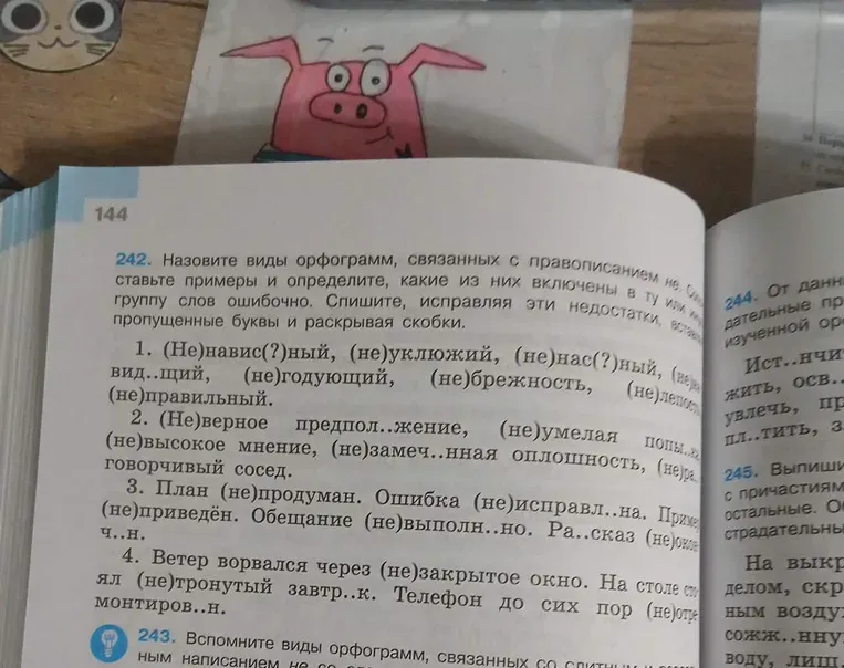 Назовите виды орфограмм, связанных с правописанием НЕ. Спишите, исправляя эти недостатки, вставляя пропущенные буквы и раскрывая скобки.