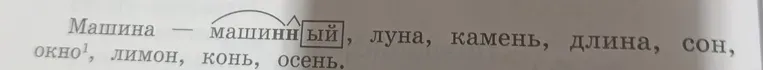 Образуйте прилагательные от данных существительных по образцу: машина - машинный