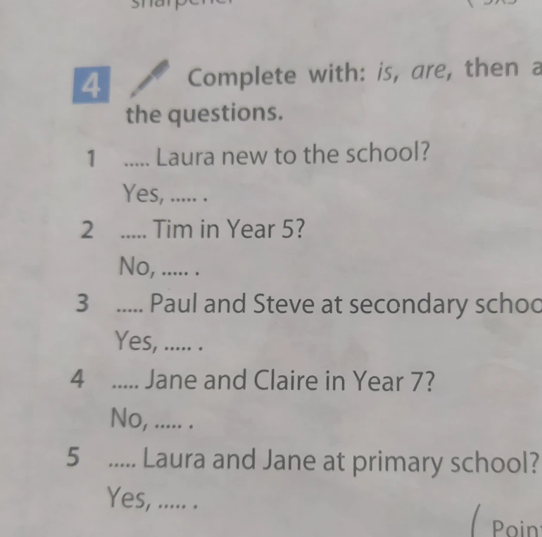 Complete the questions with 'is' or 'are' and then answer them.