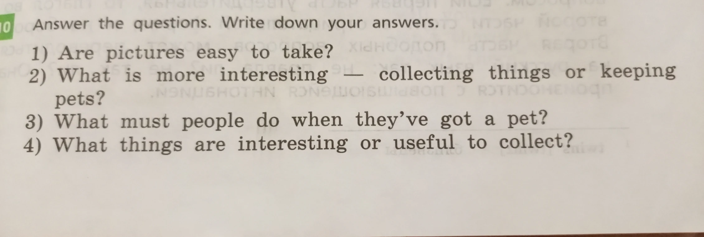 Answer the questions. Write down your answers. 1) Are pictures easy to take?