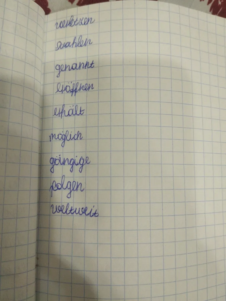 Переведите слова с немецкого на русский язык.