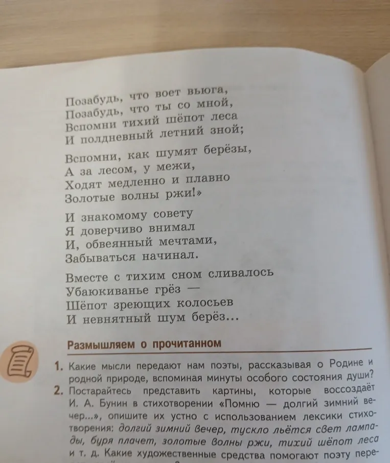 Какие мысли передают нам поэты, рассказывая о Родине и родной природе, вспоминая минуты особого состояния души?