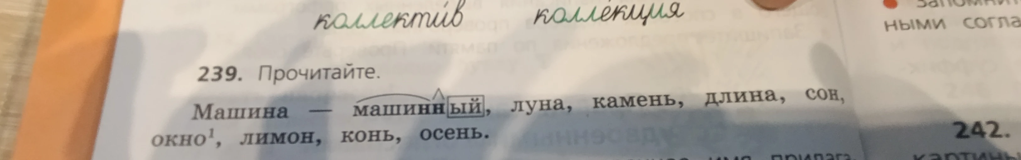 Прочитайте слова.