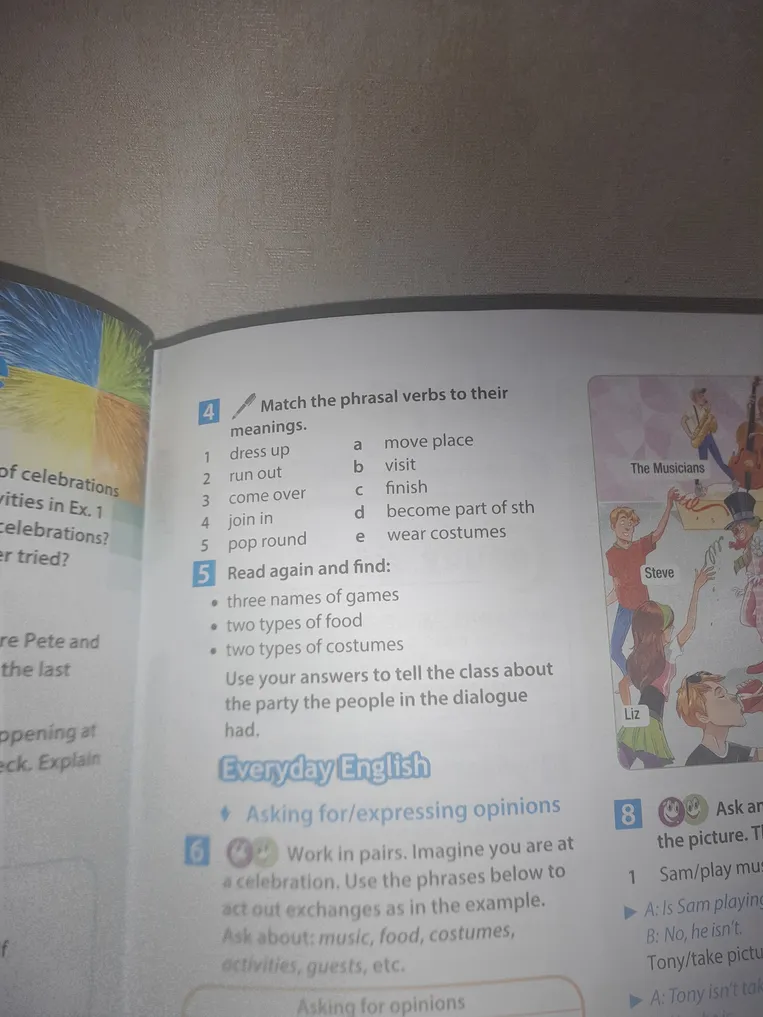 Match the phrasal verbs to their meanings.