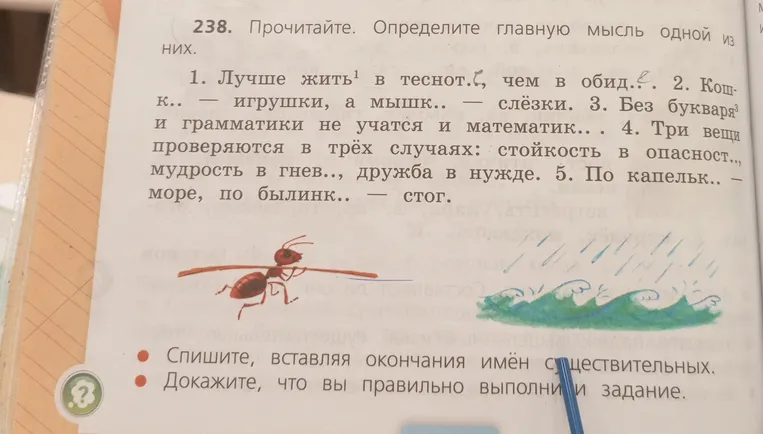 Прочитайте. Определите главную мысль одной из них.