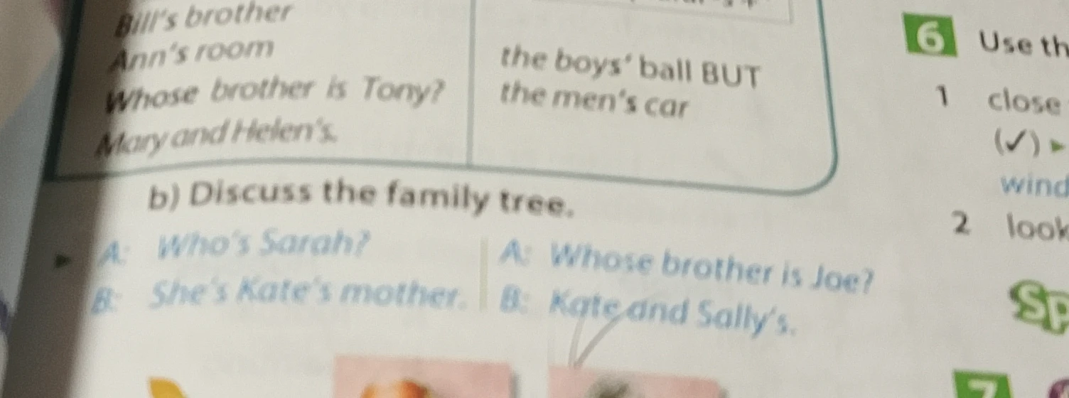 b) Discuss the family tree.
