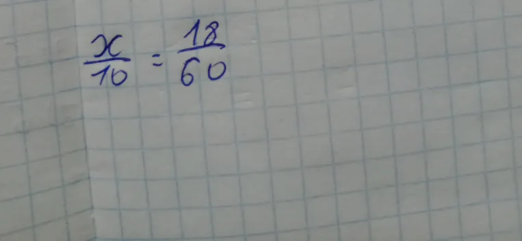 Решите уравнение $\frac{x}{70} = \frac{18}{60}$