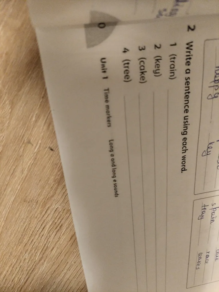 Напишите предложение, используя каждое слово