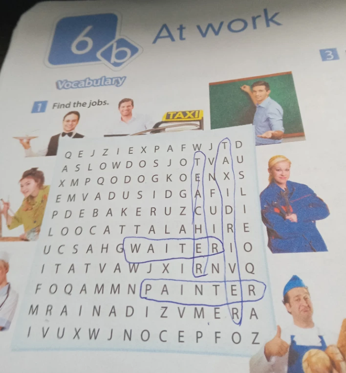 Найти профессии (Find the jobs) на изображении