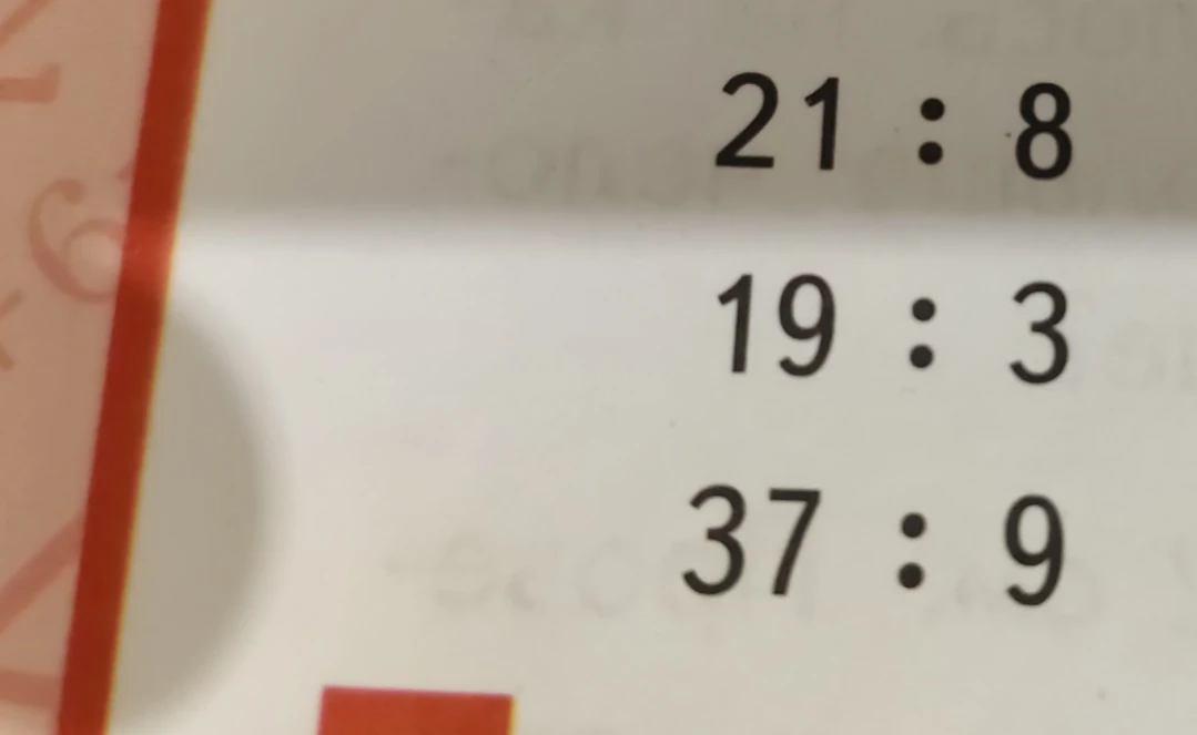 Выполните деление: 21 : 8, 19 : 3, 37 : 9