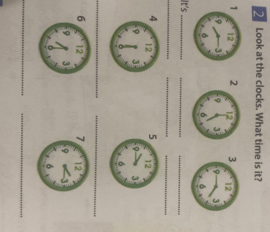 Look at the clocks. What time is it?