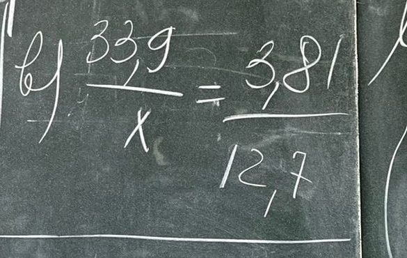Решите пропорцию: 33,9 / x = 3,81 / 12,7