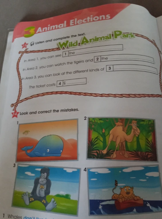 Look and correct the mistakes.