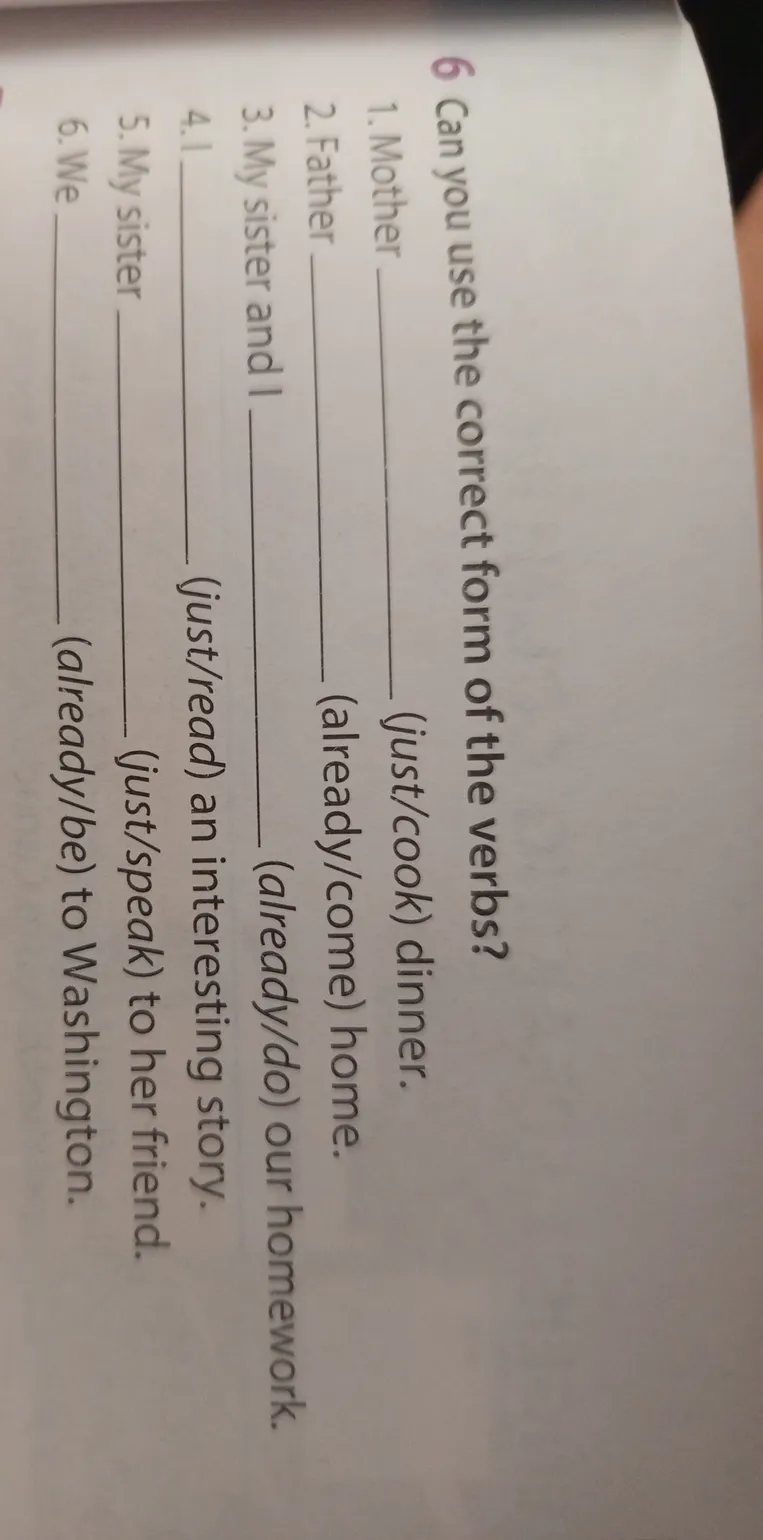 Can you use the correct form of the verbs?