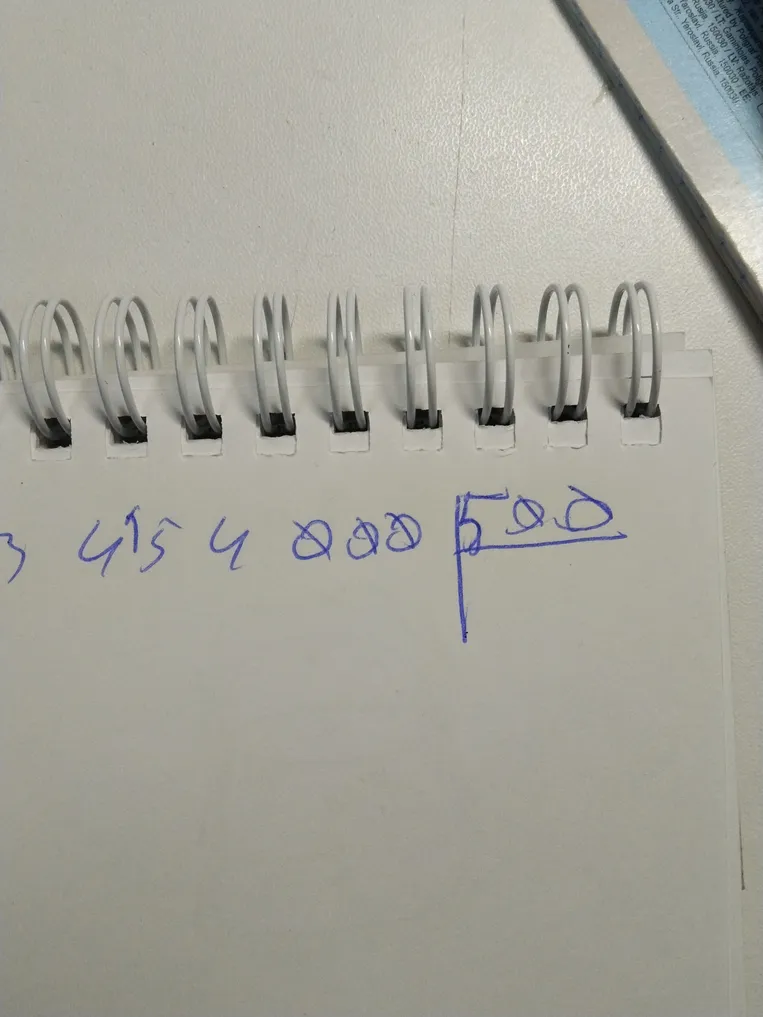 Выполните деление: 4 154 000 / 500