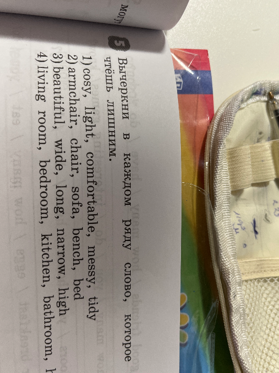 Вычеркни в каждом ряду слово, которое чтёшь лишним.