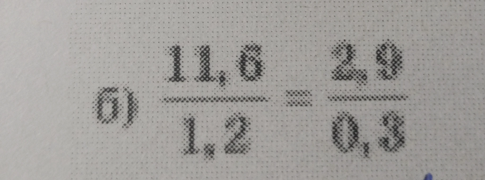 Проверьте истинность пропорции 11,6 / 1,2 = 2,9 / 0,3