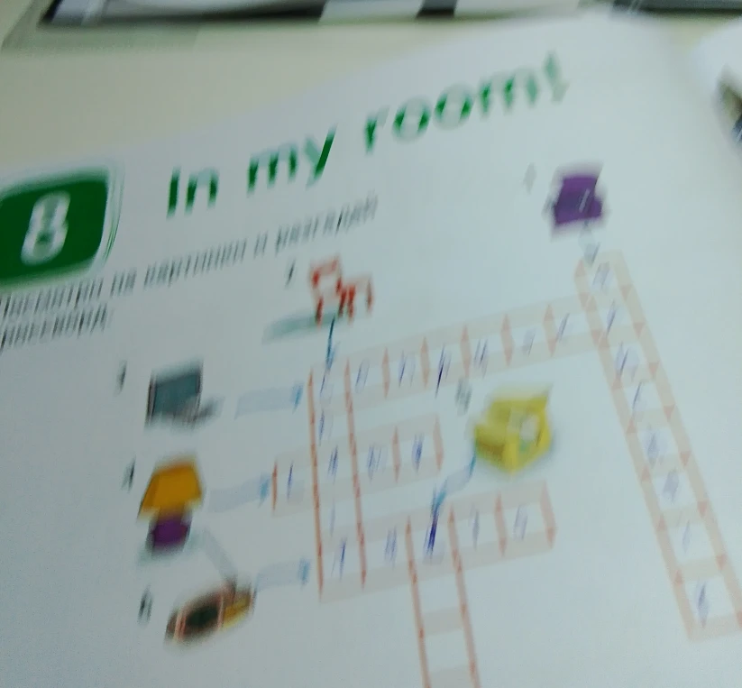 Разгадай кроссворд по картинкам из раздела 8 'In my room!'
