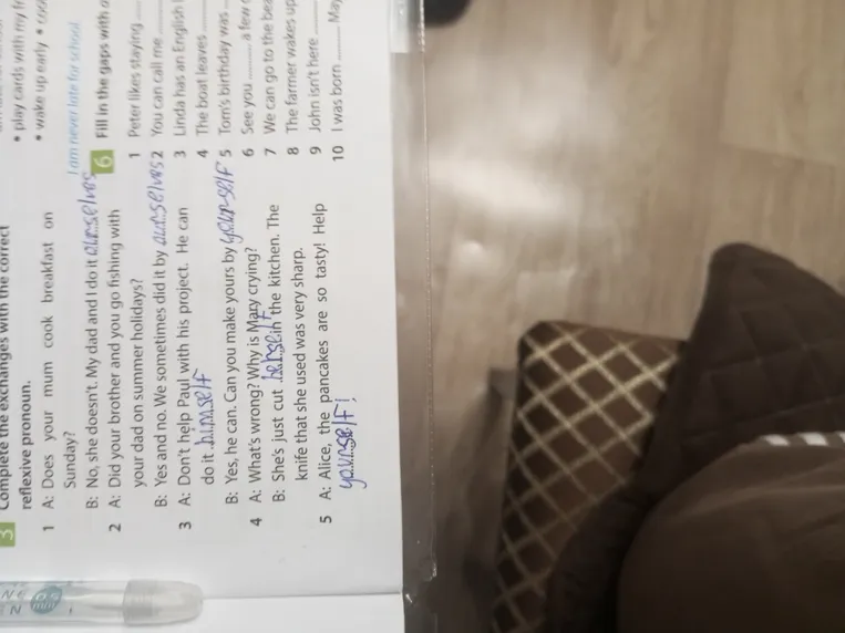 The teacher told them to read the text to ........