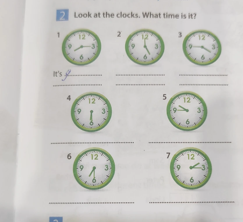 Look at the clocks. What time is it?