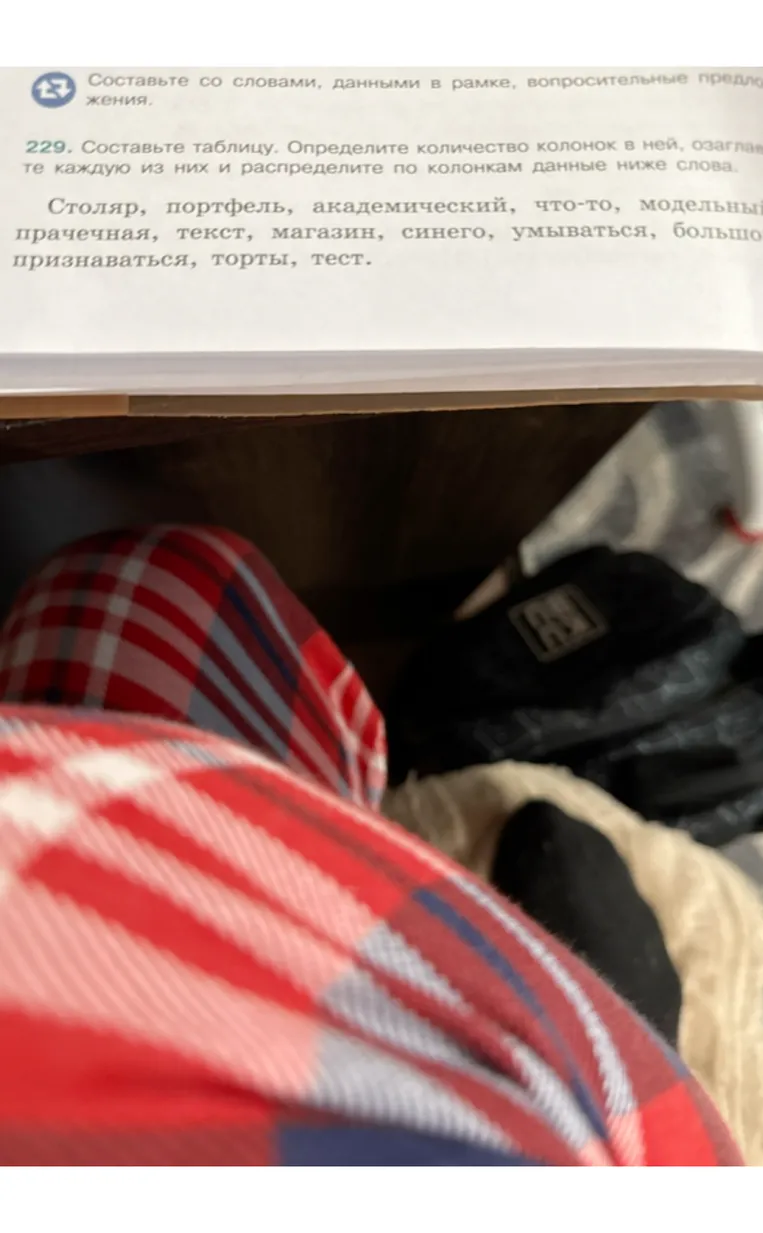 Составьте таблицу. Определите количество колонок в ней, озаглавьте каждую из них и распределите по колонкам данные ниже слова.