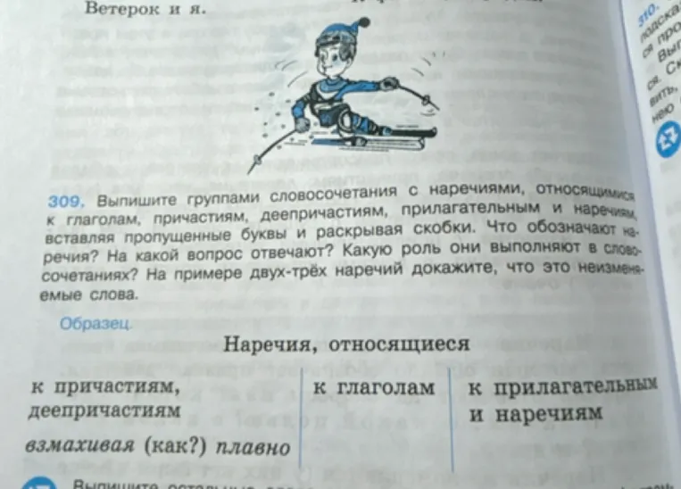 Выпишите группами словосочетания с наречиями, относящимися к глаголам, причастиям, деепричастиям, прилагательным и наречиям, вставляя пропущенные буквы и раскрывая скобки.