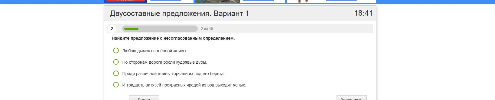 Найдите предложение с несогласованным определением.