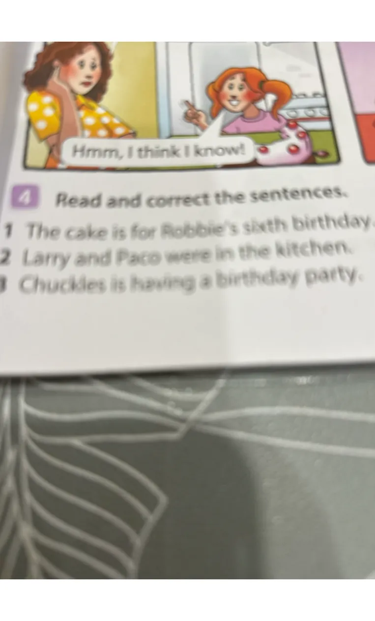 Read and correct the sentences.