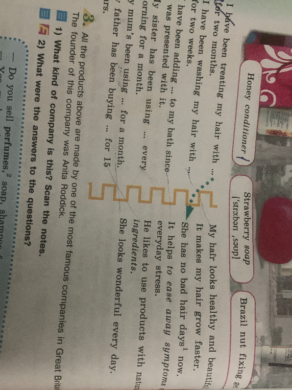 1) What kind of company is this? Scan the notes. 2) What were the answers to the questions?