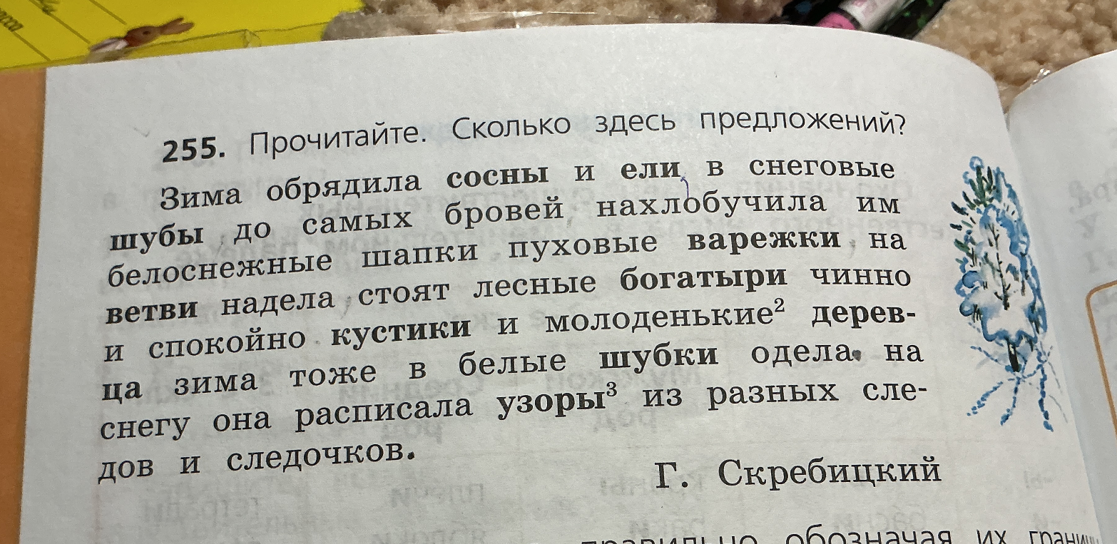 Прочитайте. Сколько здесь предложений?
