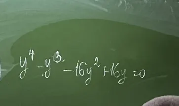Решите уравнение y^4 - y^3 - 16y^2 + 16y = 0