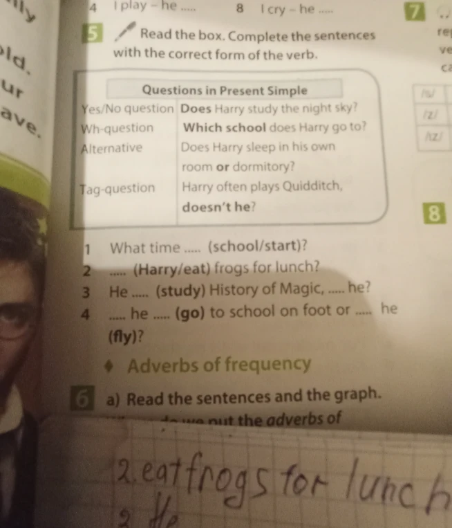 Read the box. Complete the sentences with the correct form of the verb.