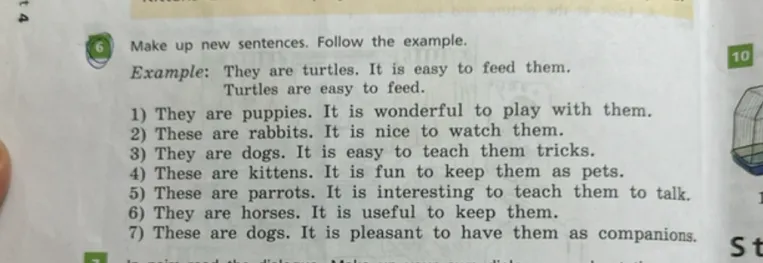 Make up new sentences. Follow the example.