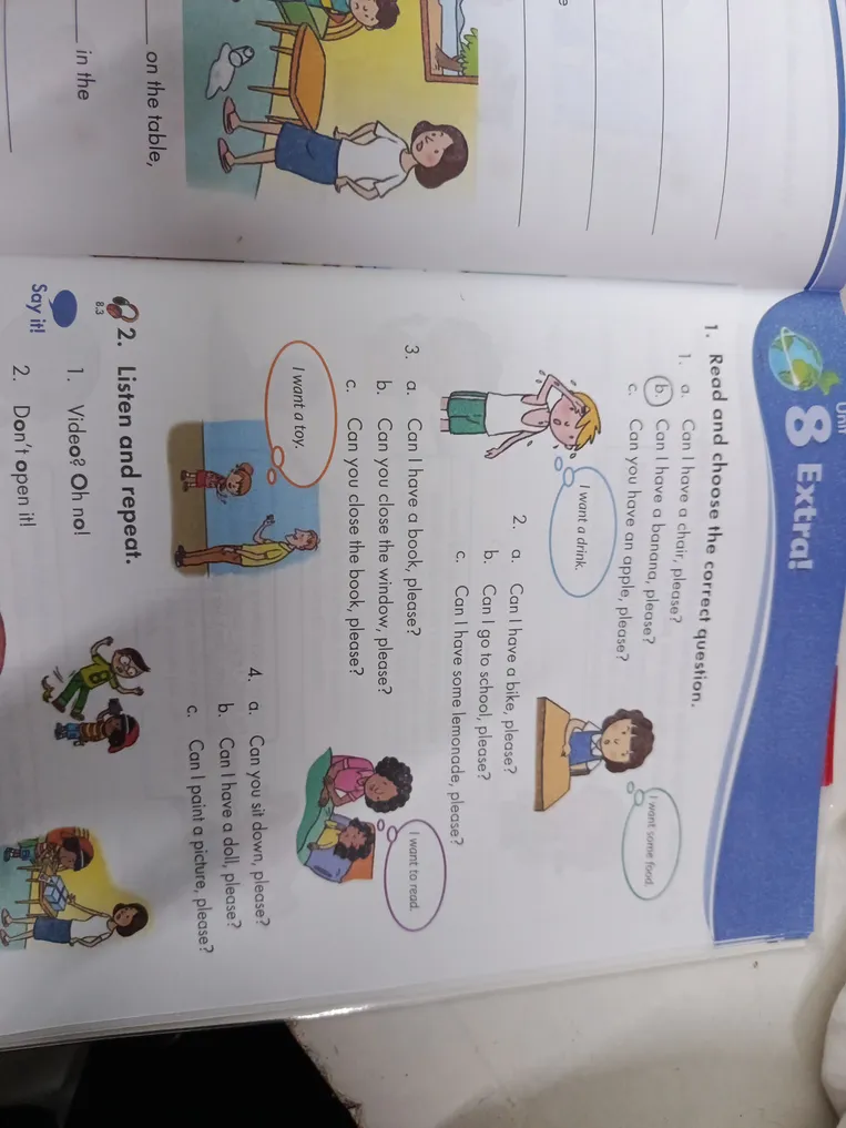 Read and choose the correct question.
