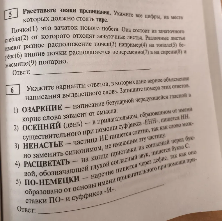 Расставьте знаки препинания. Укажите все цифры, на месте которых должно стоять тире.