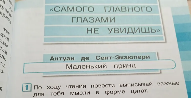 По ходу чтения повести выписывай важные для тебя мысли в форме цитат.
