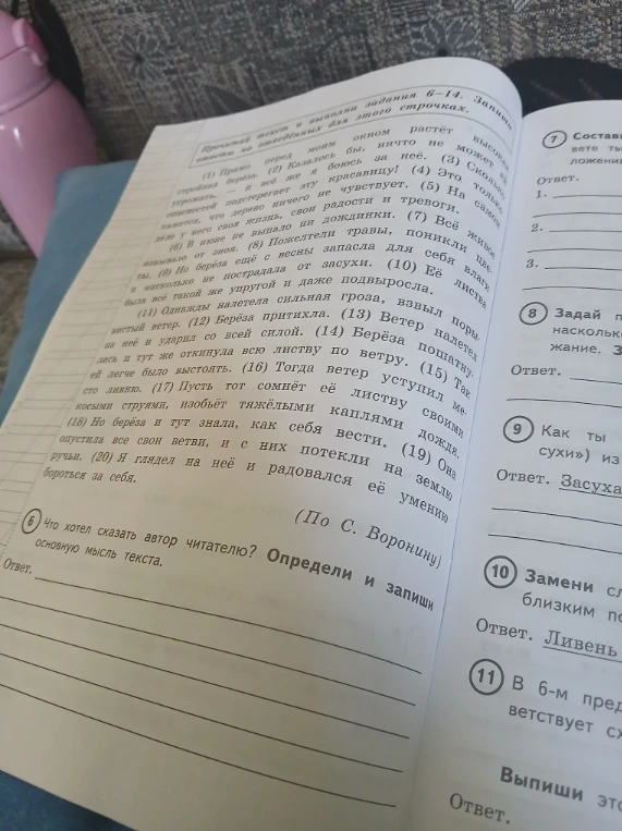 Что хотел сказать автор читателю? Определи и запиши основную мысль текста.