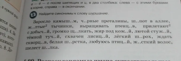 Найдите синонимы к слову шуршание.
