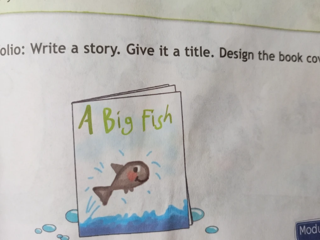 Write a story. Give it a title. Design the book cover.
