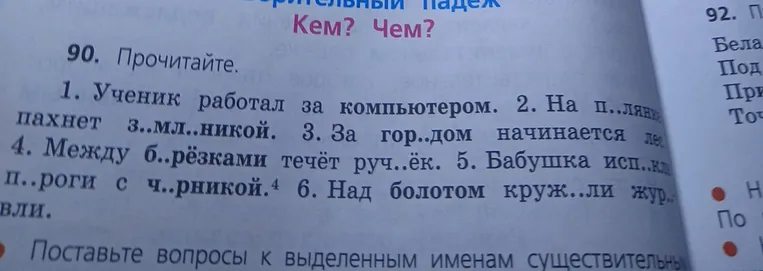 Поставьте вопросы к выделенным именам существительным.