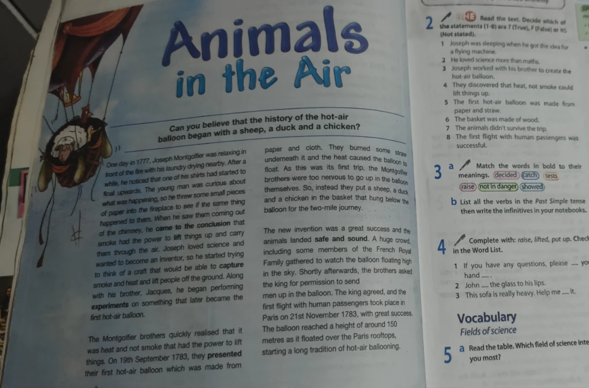 Read the text. Decide which of the statements (1-8) are T (True), F (False) or NS (Not stated).