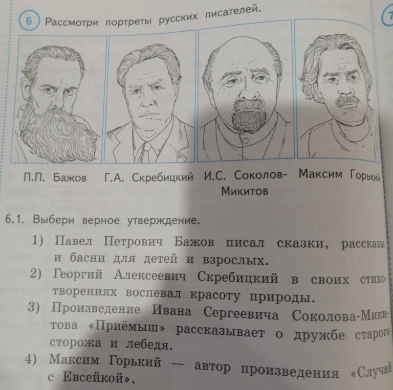 Выбери верное утверждение о русских писателях и их произведениях.